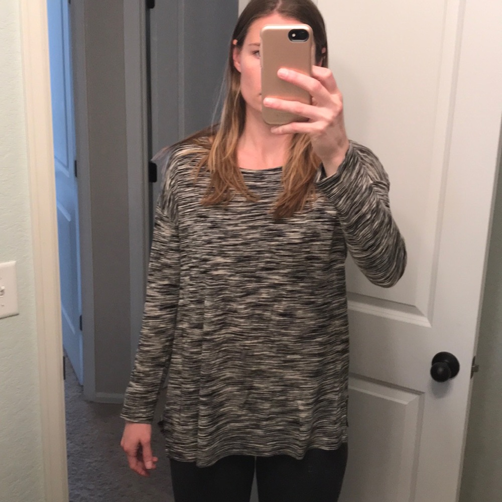 Black and cream long sleeve